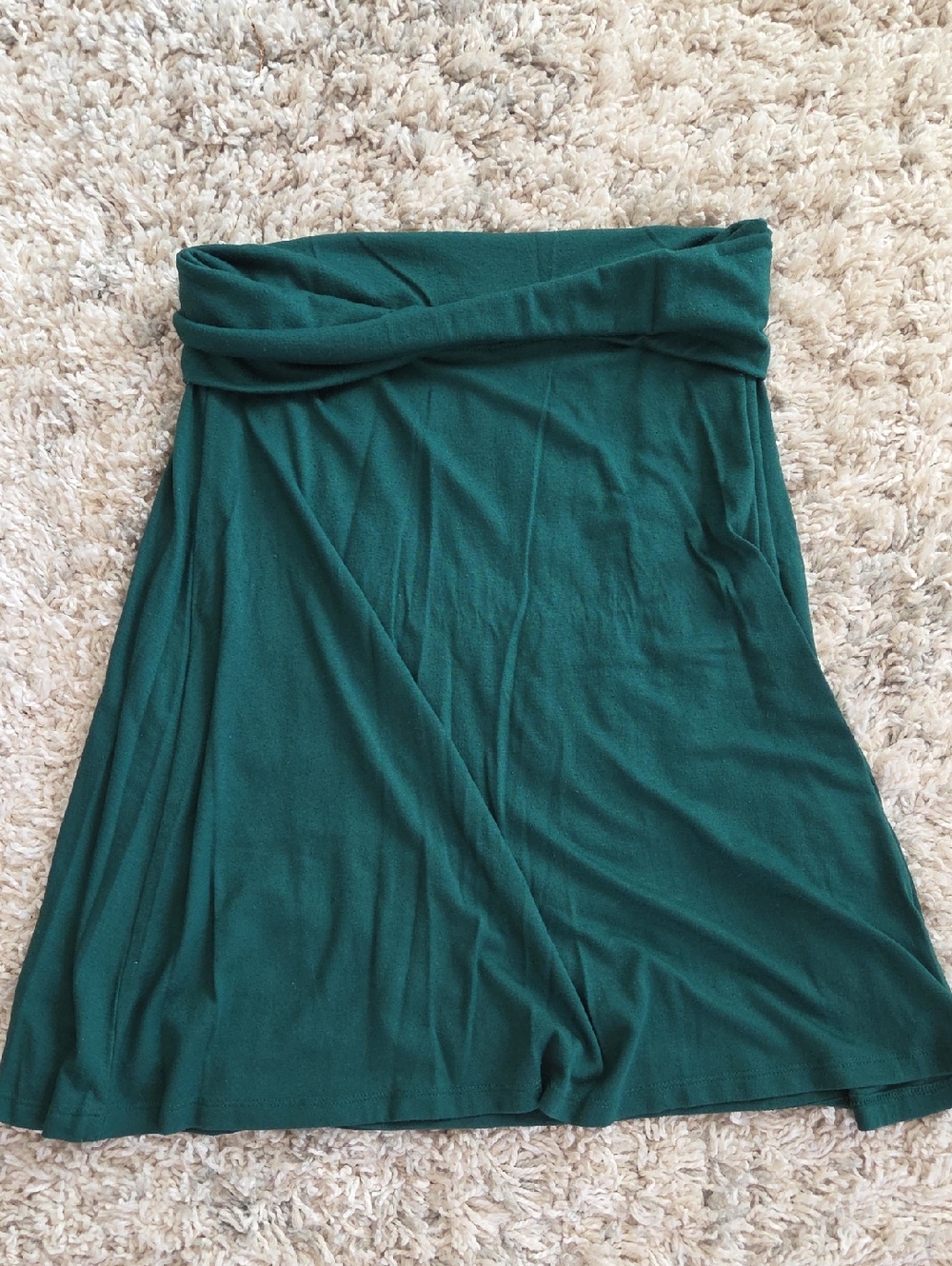 Old Navy Dark Green Fold-Over Waist A-Line Skirt